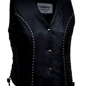 Unik leather vest size large Ladies